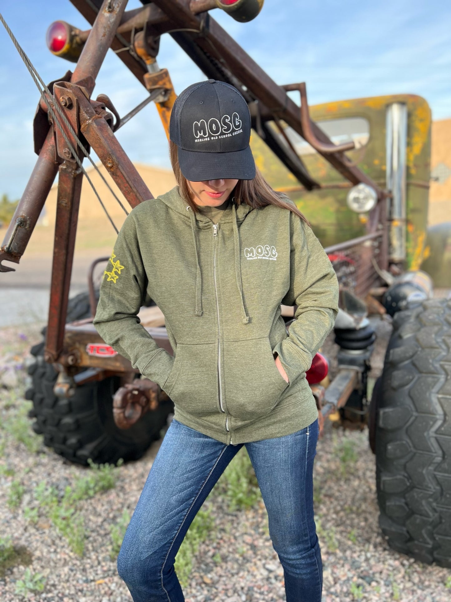MOSG Full Zip-Up Military Green Hoodie